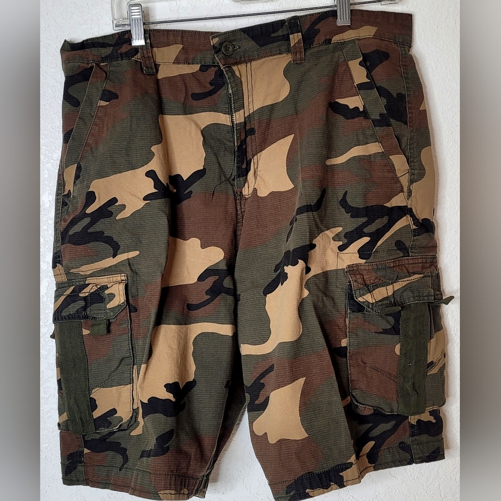 Beverly Hills Polo Club Men's Camouflage Cargo Shorts - Olive, Brown, Black